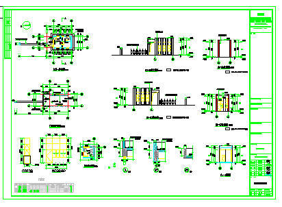 30平方米一层框架门卫建筑结构cad设计施工图_图1