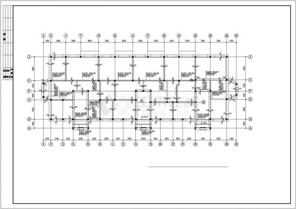 天津市市北区某家属院6层砌体结构住宅楼全套结构设计CAD图纸-图一