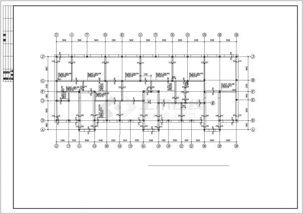 天津市市北区某家属院6层砌体结构住宅楼全套结构设计CAD图纸-图二
