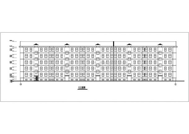 4500平米7层砖混结构住宅楼平立剖面设计CAD图纸（含阁楼和半地下室）-图二