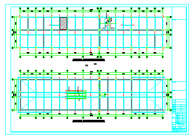 地上四层框架结构服务中心结构改造cad设计施工图-图一