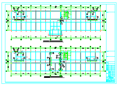 地上四层框架结构服务中心结构改造cad设计施工图-图二