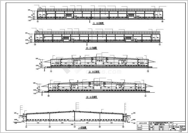 泸州某物流公司9800平单层钢结构厂房建筑设计CAD图纸（含水电图）-图二