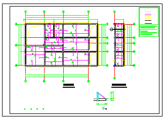 某四层框架别墅结构cad设计施工图-图二