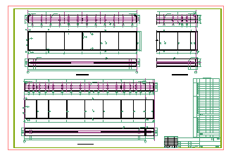 某框架结构厂房结构cad设计施工图(含吊车梁)-图一