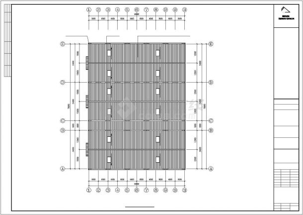 乌鲁木齐市某大型屠宰场单层钢结构厂房建筑设计CAD图纸-图一
