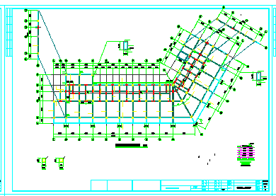 某四层框架结构造船有限公司宿舍楼结构cad设计施工图-图一