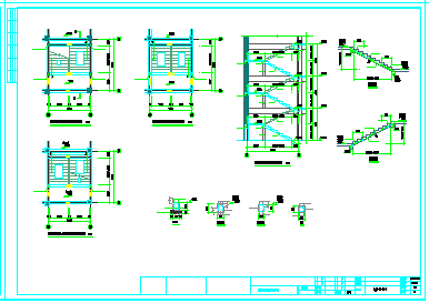 某四层框架结构造船有限公司宿舍楼结构cad设计施工图-图二