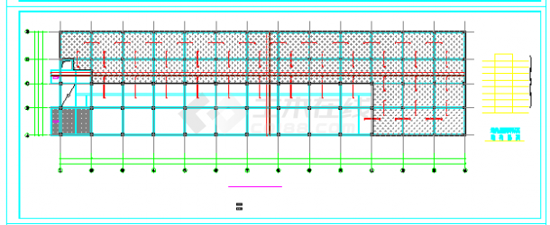 七层框架仓储综合楼结构cad设计施工图纸-图二