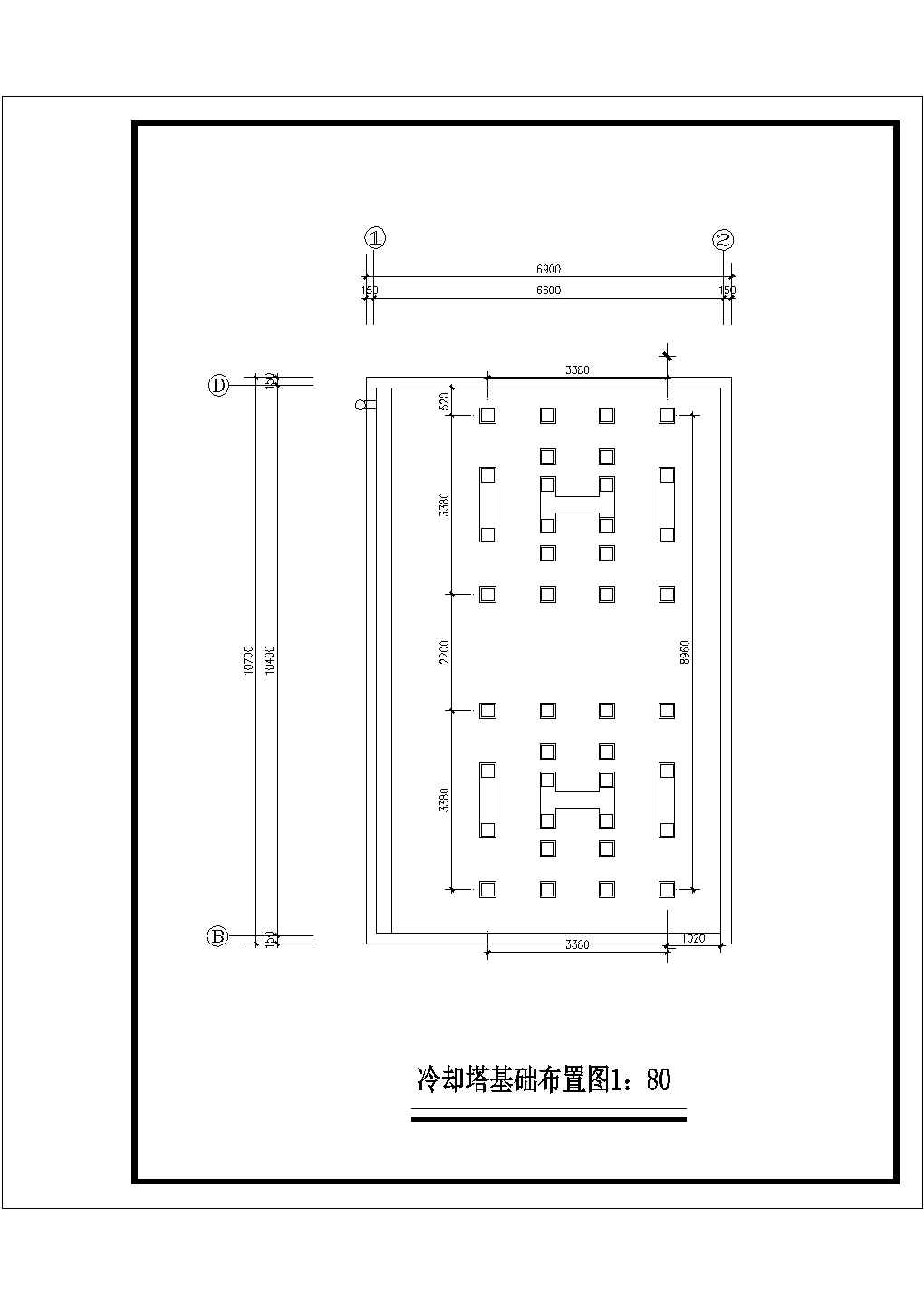 【苏州】某地加工厂小型冷却塔全套施工设计cad图纸