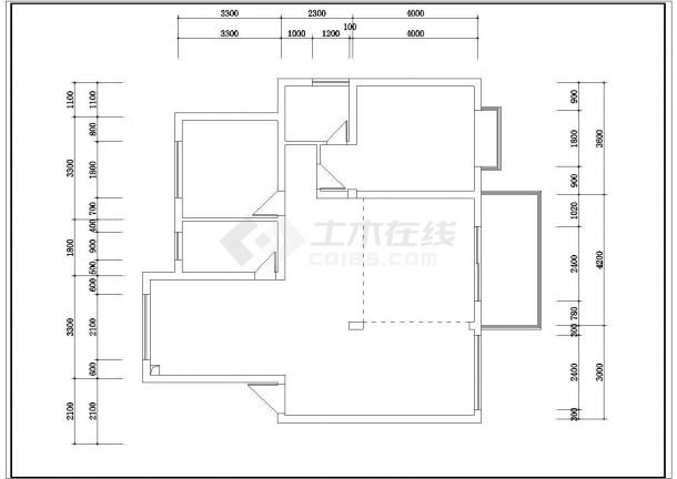 北京市房山区某小区经典户型全套家装设计CAD图纸-图二