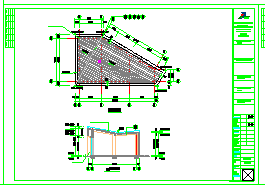 三角形单层商业楼建筑结构cad设计施工图-图一