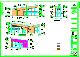 三角形单层商业楼建筑结构cad设计施工图-图二