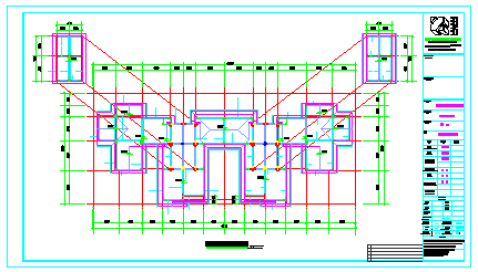 三层联排别墅建筑结构cad设计施工图_图1