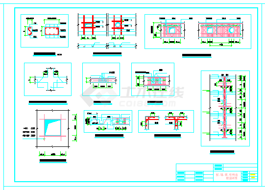 四层框架结构住宅楼结构cad设计施工图（独基平法图）-图一