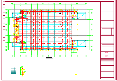 某中学四层风雨操场结构cad设计施工图_图1