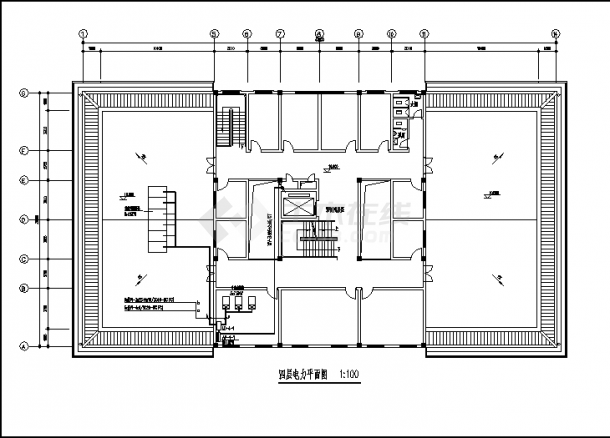 淮安某医院4层影像楼电气系统设计施工cad图纸（含说明）-图一