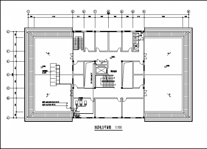 淮安某医院4层影像楼电气系统设计施工cad图纸（含说明）_图1
