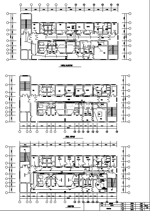 广西某医院3层砖混传染病房楼电气系统设计施工cad图纸（含说明）-图二