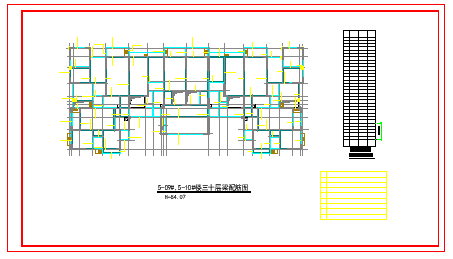 2栋31层剪力墙结构住宅结构cad设计施工图-图二