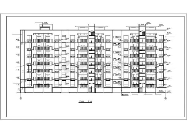5100平米7层砖混结构住宅楼建筑设计CAD图纸（六层复式/含架空层）-图一