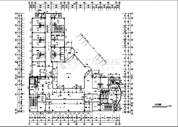 合肥某医院17层综合楼建筑设计施工cad图纸-图一