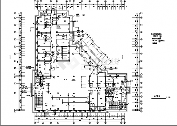 合肥某医院17层综合楼建筑设计施工cad图纸-图二