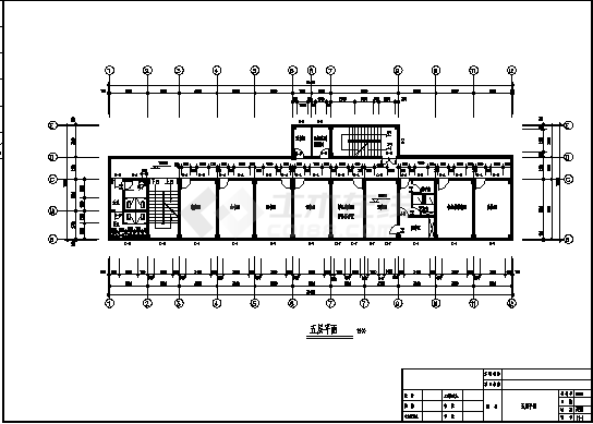 1734平米某县卫生防疫站疾病预防控制中心5层综合楼建施cad图纸-图二