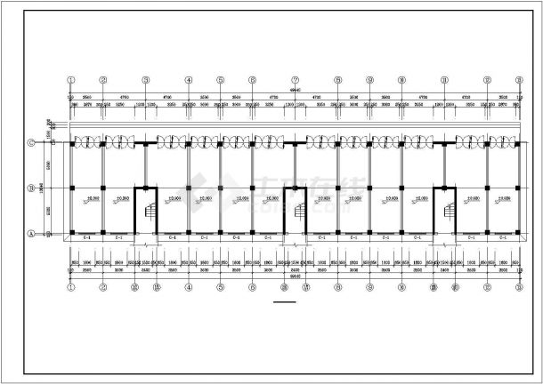 xxx小区4800平米7层框混结构商住楼平立剖面设计CAD图纸（底层商用）-图一