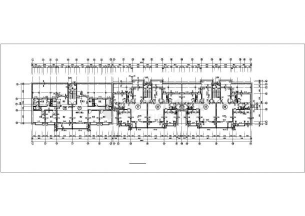 3750平米6层砖混结构住宅楼全套平面设计CAD图纸（含户型图）-图二