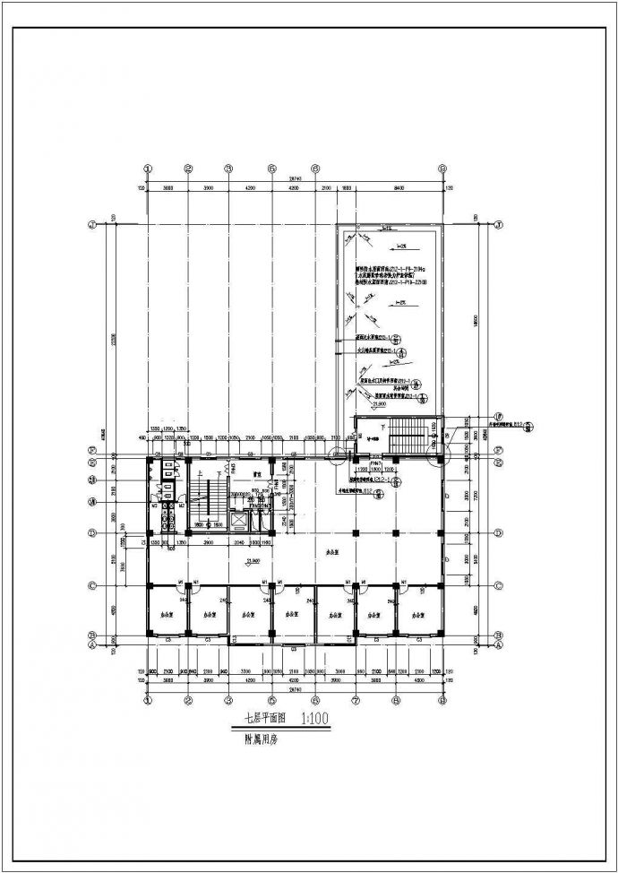 金沙江豪华大酒楼全套建筑施工设计cad图(含地下室平面图)_图1