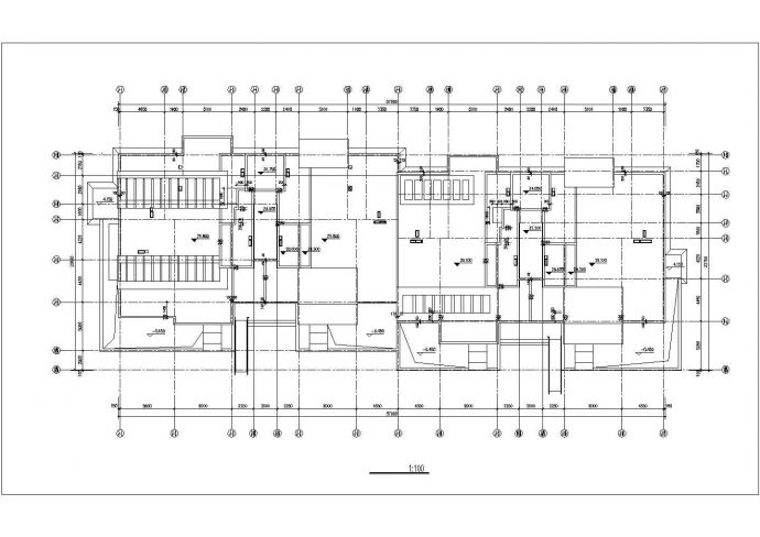 4100平米左右6层混合结构住宅楼建筑设计CAD图纸（含地下室）_图1