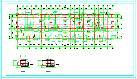 某底部框架抗震墙上部砌体结构cad设计施工图_图1