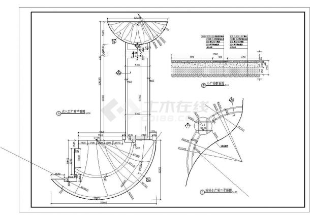 某双庭广场CAD建筑设计施工图纸-图一