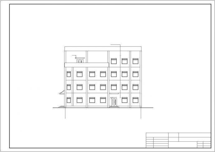 郑州市惠济南路某2300平米4层框架结构社区幼儿园建筑设计CAD图纸_图1