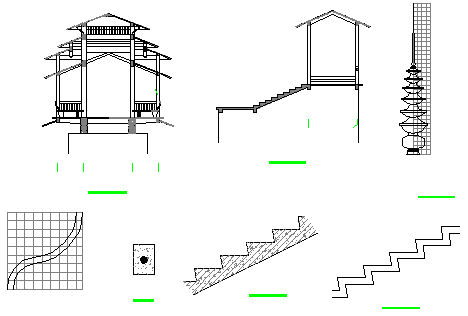 某云南民族风情区风雨桥CAD设计施工图纸-图一