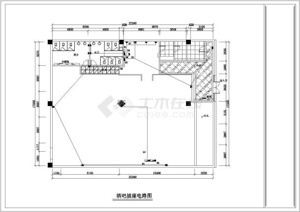 某小型酒吧电气施工全套CAD图-图二