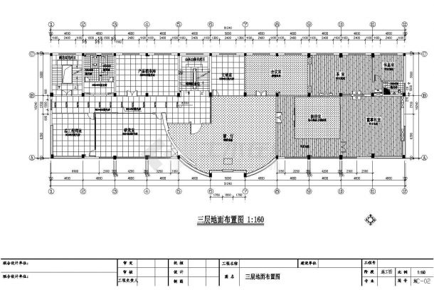 宁波天棚集团办公三六层平面cad图，共六张-图二