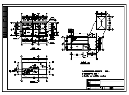 某单层框架结构简欧风格公共厕所建筑结构施工cad图_公共厕所施工-图一