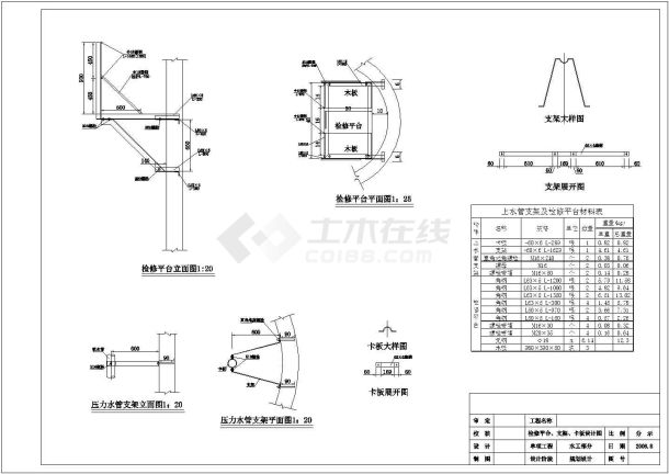 某地农田水利单体全套施工设计cad图（大口井 涵管 斗渠）-图一