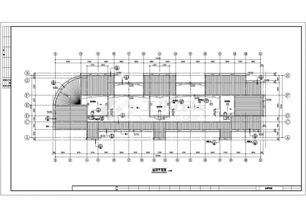 珠海xx小区4600平米6层框架结构住宅楼建筑设计CAD图纸（含跃层和夹层）-图一
