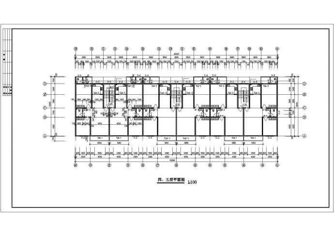 常州某小区临街3100平米6层临街商住楼建筑设计CAD图纸（1-2层商用）_图1