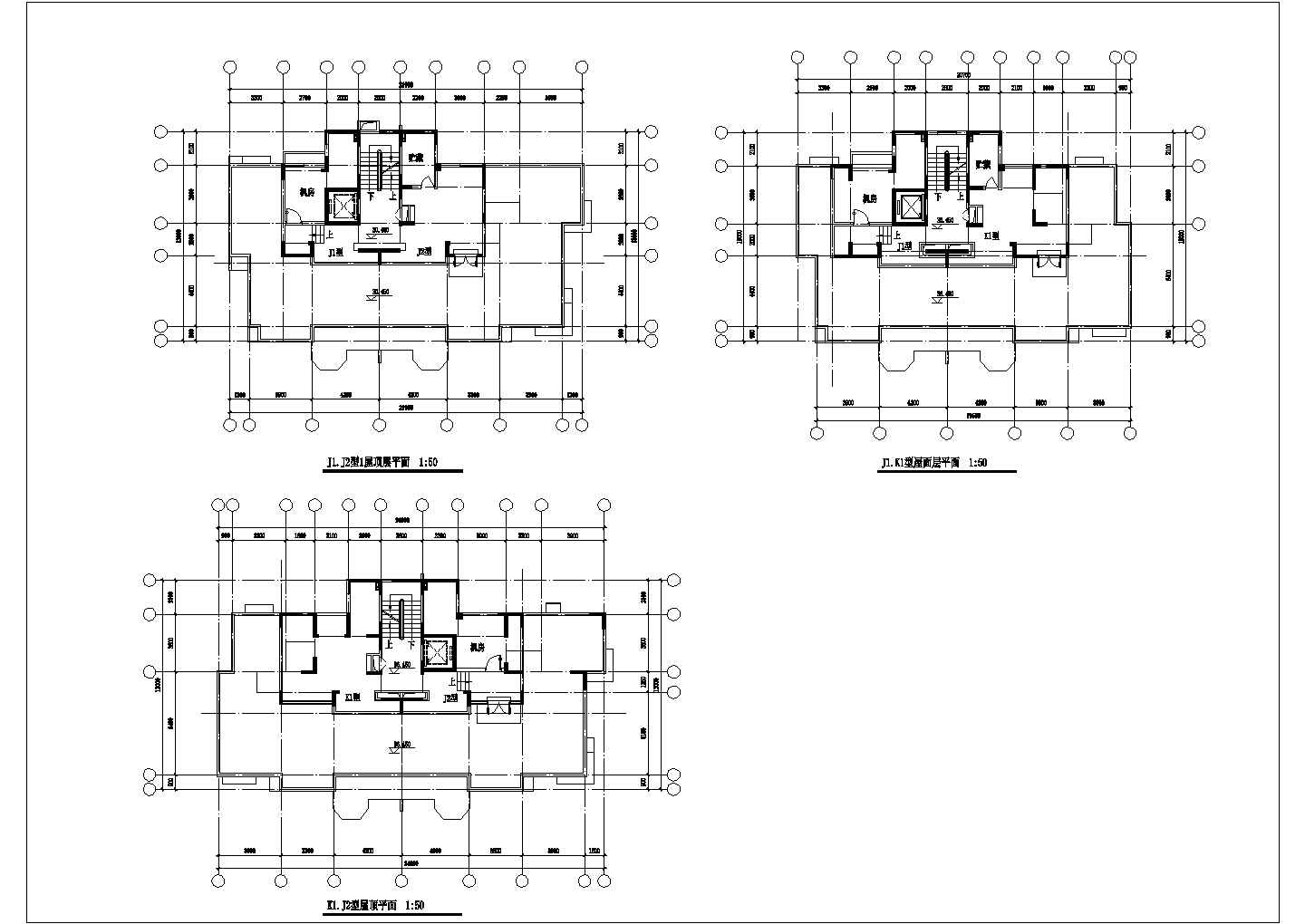 多层住宅楼户型设计cad建筑平面方案图图集（甲级院设计）