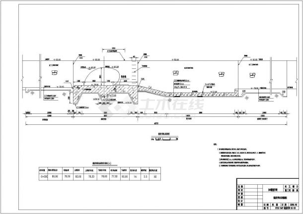 【四川】某地郊区橡胶坝全套施工设计cad图(含海漫段横断面图)-图二