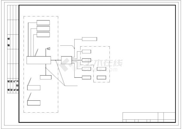 室内安全防范系统CAD框图设计-图一