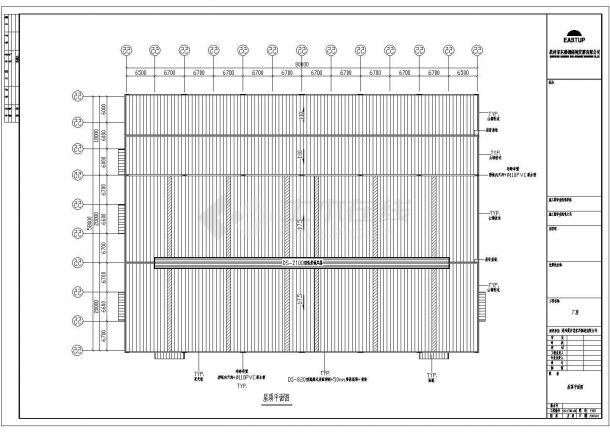 某家具制造有限公司轻型门式钢屋架结构厂房设计cad全套结构施工图（含设计说明，含建筑设计）-图一