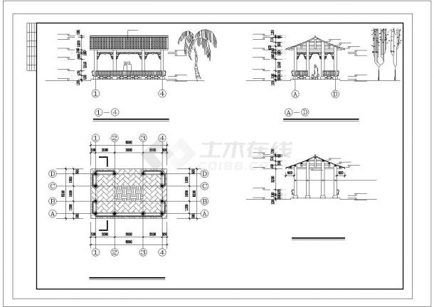 海德公园景观CAD建筑施工详图-图二