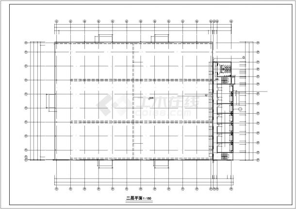 某厂房建筑施工CAD设计图(带效果图)-图二