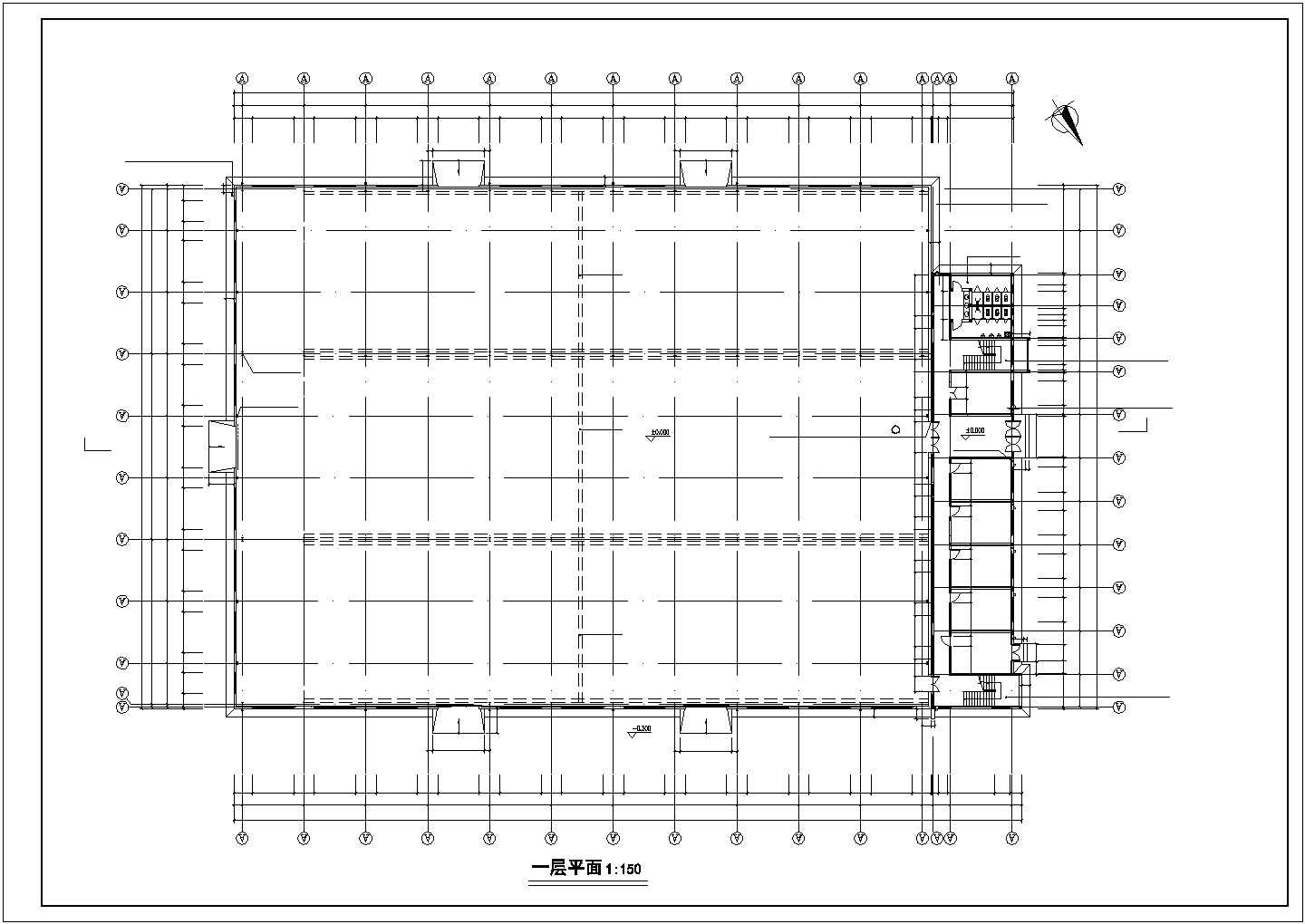 某厂房建筑施工CAD设计图(带效果图)