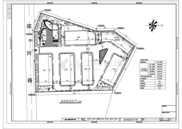 25578平方米厂区规划方案设计图，含设计说明-图二